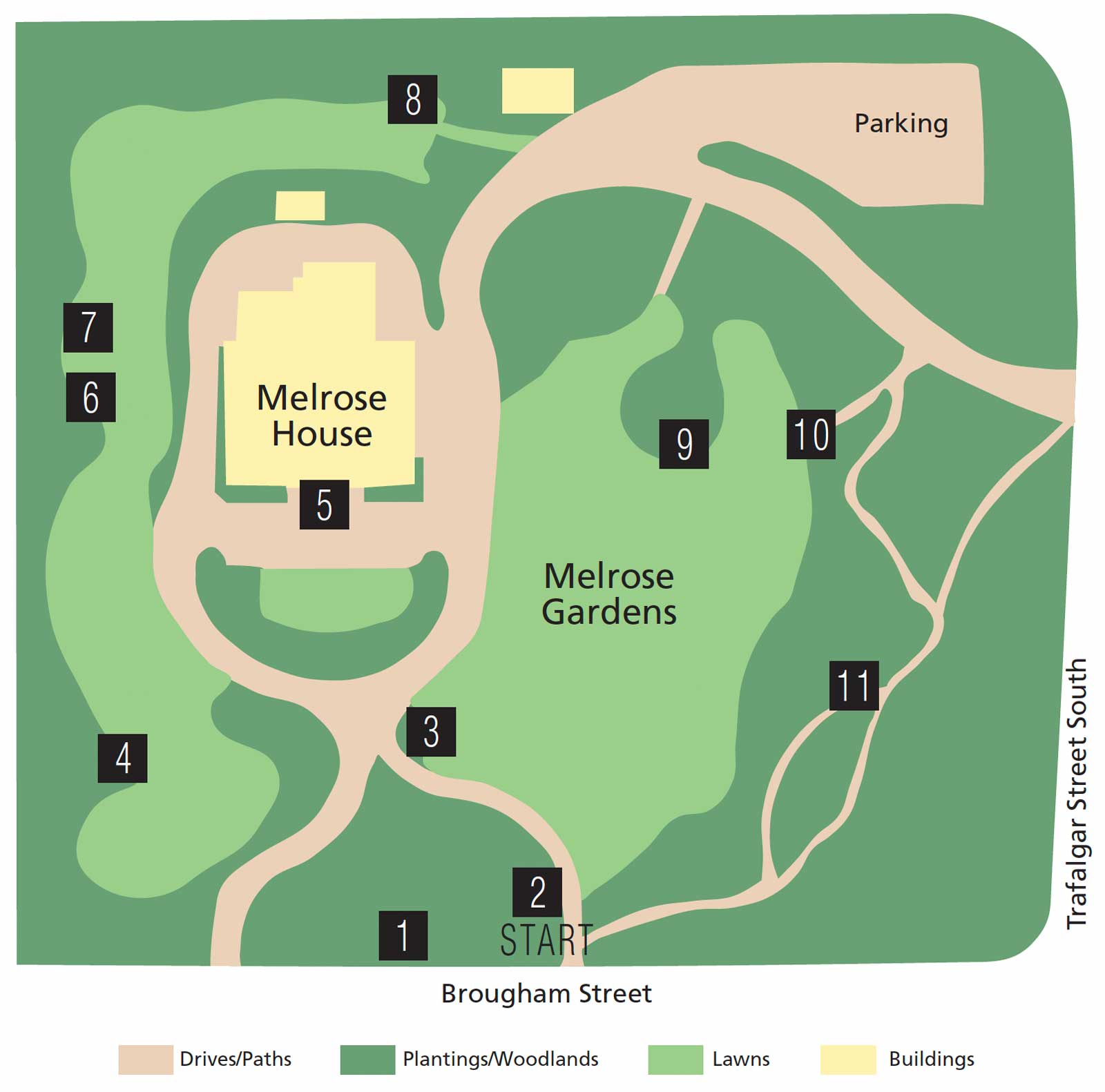 melrose gardens nelson walk map