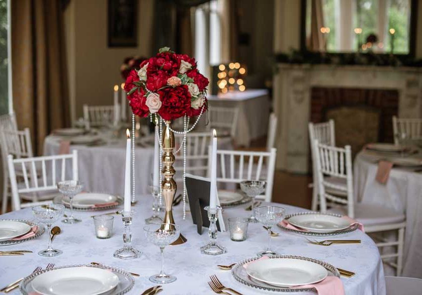 melrose house cafe wedding catering setting